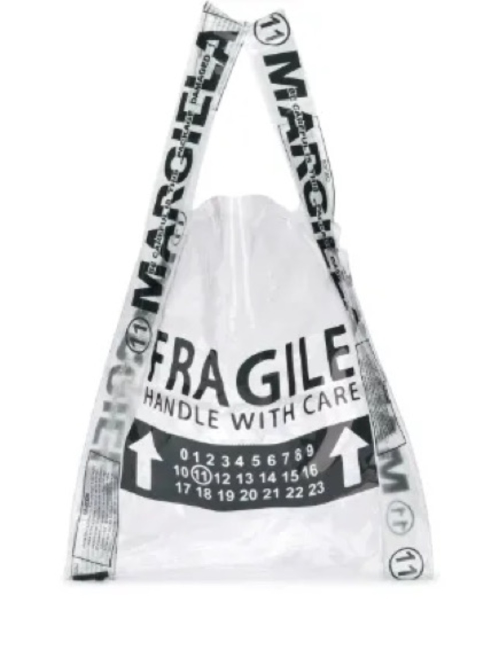 NWT Maison Margiela Fragile Shopper Tote Clear PVC